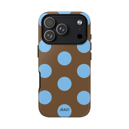 Polka Dots (Blue & Brown)
