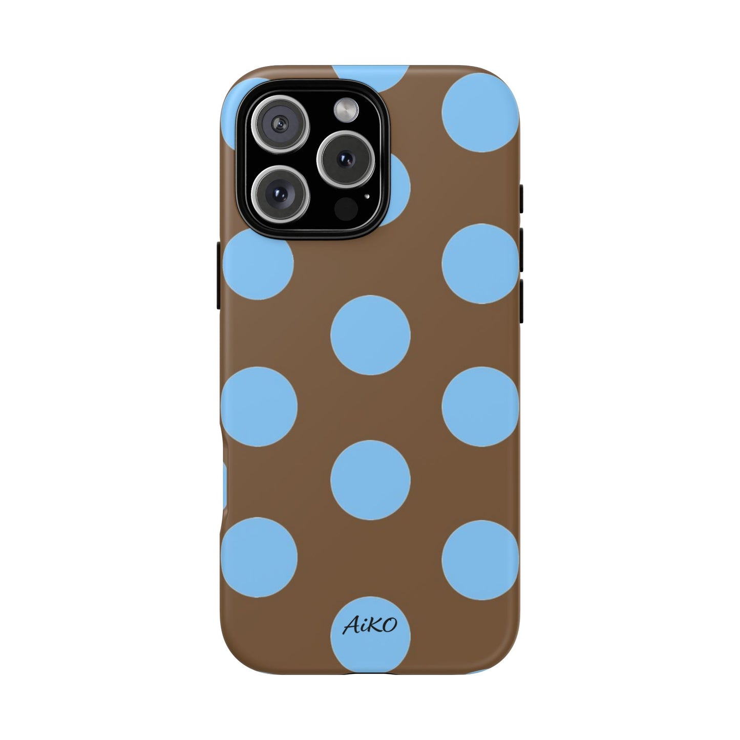 Polka Dots (Blue & Brown)
