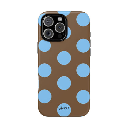Polka Dots (Blue & Brown)