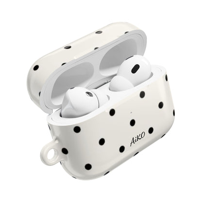 Polka Dot ( White and Black) AirPods Cases