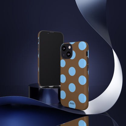 Polka Dots (Blue & Brown)