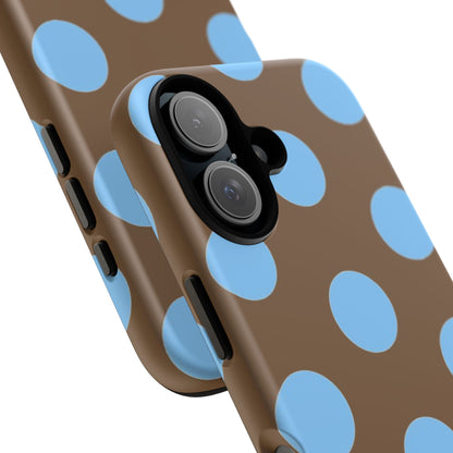 Polka Dots (Blue & Brown)
