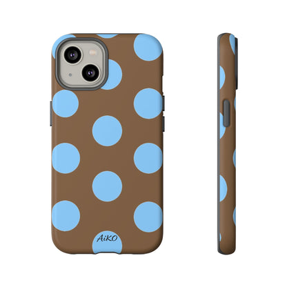 Polka Dots (Blue & Brown)